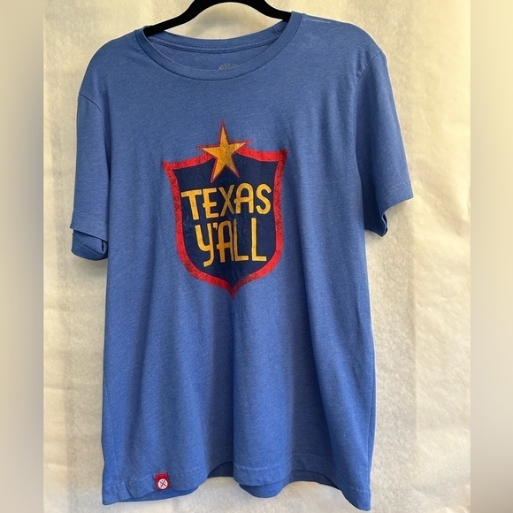 Texas Y’all T Shirt in Royal blue Unisex by Tumbleweed Sz- L. Q6 - Picture 1 of 8